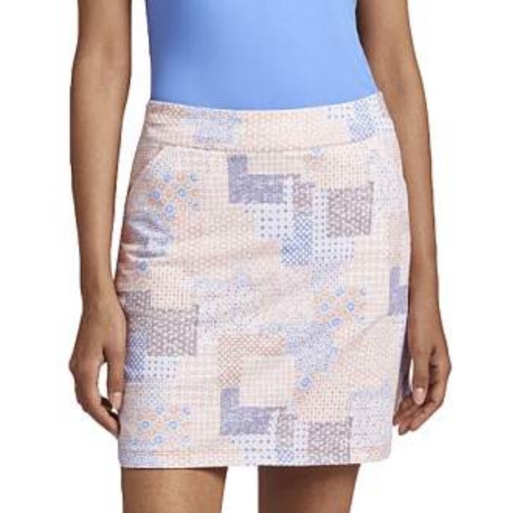 NWT Peter Millar Performance Golf Skort Alice Petal Hem in Saffron patch